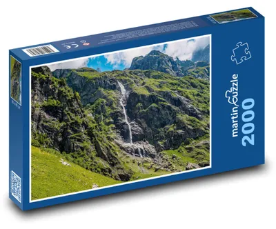 Obrázok produktu pre Puzzle 2000 Hory - Alpy, vodopád - martinpuzzle