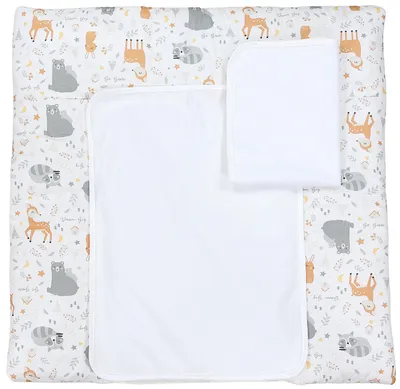 Produktbild von TupTam Wickelauflage inkl. 2 Frotteebezüge Modell MAR02579, Farbe: Wilde Tiere, Größe: 75 x 85 cm