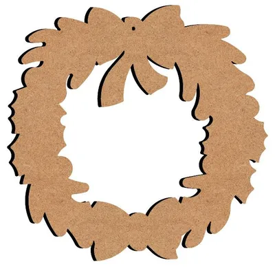 Produktbild von Gomille MDF Weihnachtskranz Bastelfigur - Dekoration 38 cm