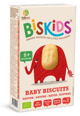 Productafbeelding van Belkorn Biskids  Biskids Babykoekjes Natuur +6 Maanden  (120 gr)