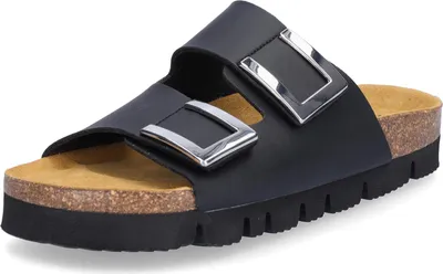 Produktbild von MIDS MIKA Damen Pantolette schwarz mit Klettverschluss und Weichfußbett