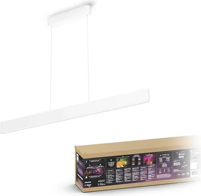 Zdjęcie produktu dla Philips Hue White and color ambiance Oprawa wisząca Ensis, Inteligentne światło zawieszenia, Bluetooth/Zigbee, Biały, Zintegrowane LED, Metal, Niewymienialne źródło światła