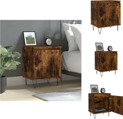 Produktbild von vidaXL Nachttisch Räuchereiche 40x30x50 cm Holzwerkstoff -  Nachttische