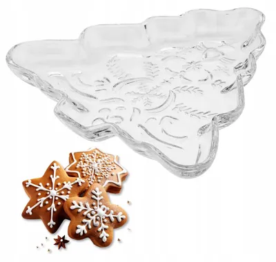 Produktbild von Altom Design Servierteller "Choinka" Glas 22 cm Weihnachtlich