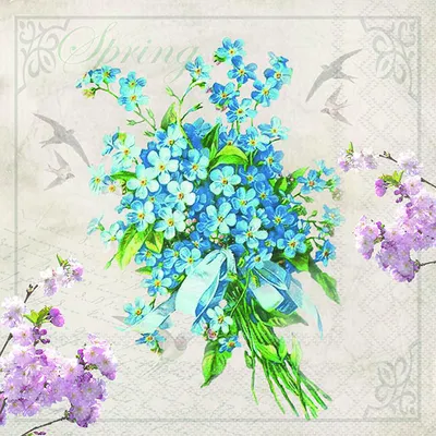 Produktbild von RP 20 Servietten Laura - Bund an Vergissmeinnicht 33x33cm