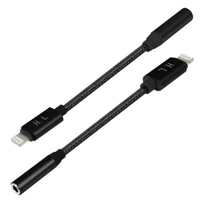 Immagine prodotto di Adattatore da Lightning a jack da 3,5 mm di alta qualità audio HL103-Nero