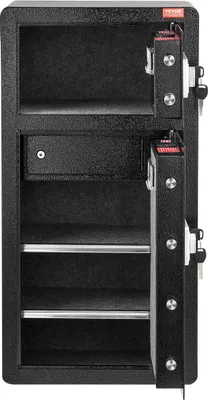 Image de Coffre-fort à double porte de 5,5 pi³ avec serrure à clé et mot de passe, noir