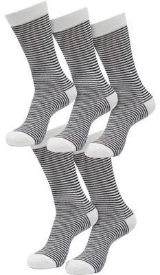 Image de Urban Classics TB6804 | Fine Stripe Socks 5-Pack Chaussettes - Couleur : whitesand/black - Taille : 47-50