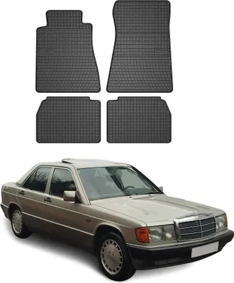 Obrázek produktu pro 1982-1993 Mercedes W201 E90 Podlahové rohože gumové černé 4 ks