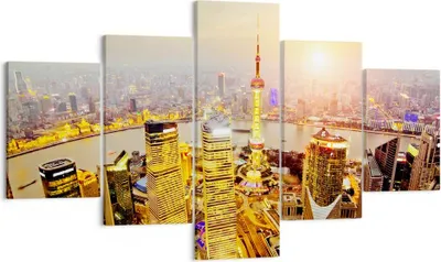 Produktbild von Bild auf Leinwand - Leinwandbild - Architektur asien gebäude - 125x70cm - Wand Bild - Wanddeko - Leinwanddruck - Bilder - Kunstdruck - Wanddekoration - Leinwand bilder - Wandkunst - EA125x70-2399