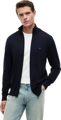 Produktbild von Strickpullover mit Reißverschluss in Blau