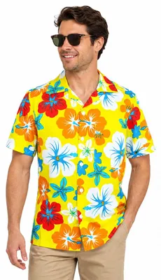 Produktbild von Hawaii Hemd "Hibiskus" | Gelb Größe: 48