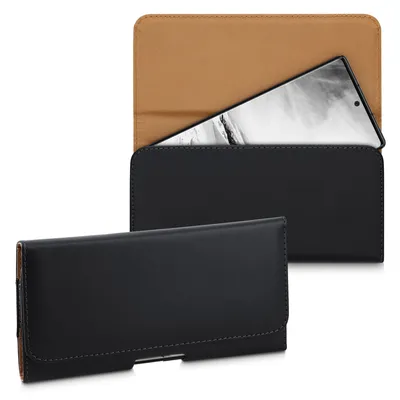 Produktbild von kwmobile Gürteltasche Hülle für Handys mit Gürtelclip - 17,2 x 8,5 cm Kunstleder Gürtel Case mit Gürtelschlaufe Schwarz