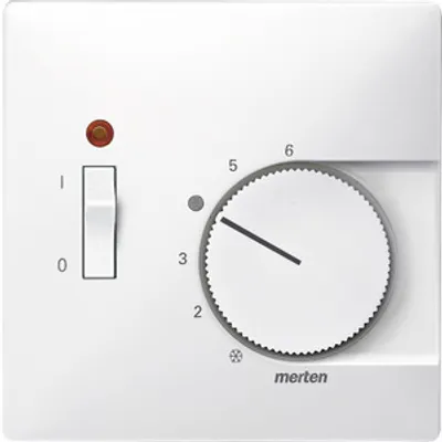 Produktbild von MERTEN Zentralplatte f.RTR 539719 m.Schalter polarweiß System Fläche