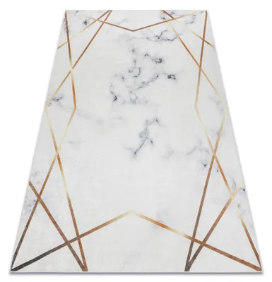 Imagen del producto de Alfombra lavable ANDRE 1220 Mármol, geométrico antideslizante -  blanco 120x170 cm