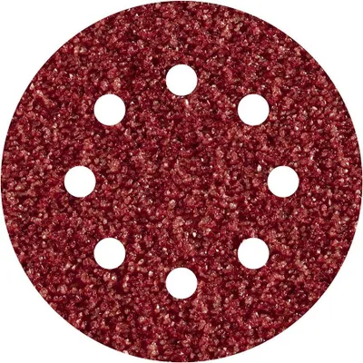 Image de Pack De 5 Feuilles Abrasives Adhesives, Corindon, Grain 60, Perforées ø125mm 2250000 Wolfcraft