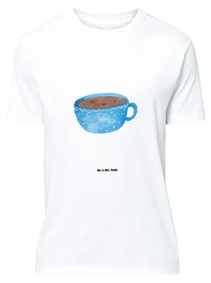 Produktbild von Mr. & Mrs. Panda T-Shirt Kaffee Tasse - Weiß - Geschenk, Oversize Shirt, Große Größen, Liebe, Glücklich, Tshirt, Genuss, Geschmack, Lustige Sprüche