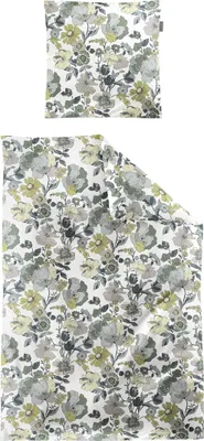 Produktbild von Irisette Mako-Satin Bettwäsche-Garnitur Wave 8623 Farbe salbei Größe 155x220+80x80