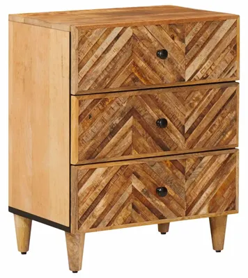 Produktbild von Möbel Nachttisch Braun 50 x 33 x 60 cm Massivholz MangoNachttische & -schränke - Nachttische & -schränke c6342