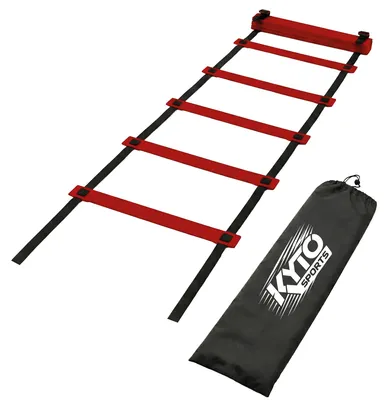 Produktbild von Kyto Sports Koordinationsleiter für Fußballtraining 6m mit Tragetasche – Agility Ladder, Schnelligkeit, Footwork & Athletikübungen für Kinder und Erwachsene