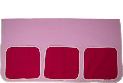Produktbild von Homestyle4u Bettzubehör für Hochbetten Betttasche in Pink 100 % Baumwolle B x H 90 x 70 cm