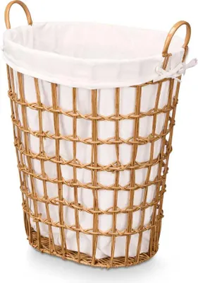 Produktbild von Wäschekorb mit Stoffeinsatz und Griffen, 58 cm