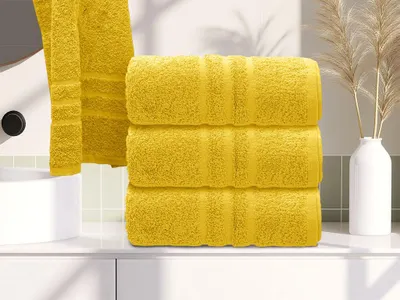 Produktbild von Komforthandtuch 50 x 100 cm gelb, 100 % Baumwolle