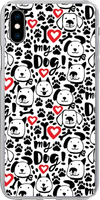Produktbild von MuchoWow® Handyhülle Schutzhülle Hülle für Telefoonhoesje iPhone Xs Muster - Hund - Zitat - Jungen - Mädchen - Kinder - Kinder Silikon Softcase Handy Hülle - Handytasche