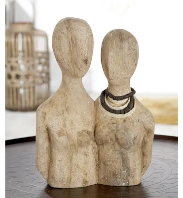 Immagine prodotto di Gilde Skulptur, Paar, "Pair", Mangoholz, naturfarben, VE 1, L. 9 cm, B. 27 cm, H. 37 cm 81227 4001250812272