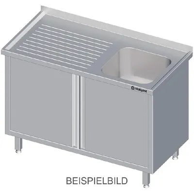 Produktbild von Spülschrank m. Flügeltüren, 1500x700x850mm, ein Becken links, m. AK