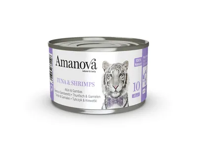 Produktbild von Amanova Cat Tuna & Shrimps w bulionie puszka 70g