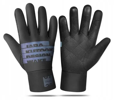 Produktbild von Kutook KF401 Winter Laufhandschuhe reflektierend Touchscreen XXL Schwarz