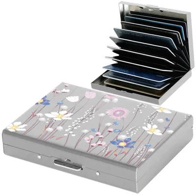 Zdjęcie produktu dla Bardzo cienkie etui na karty kredytowe z ochroną przed RFID, z 10 przegródkami