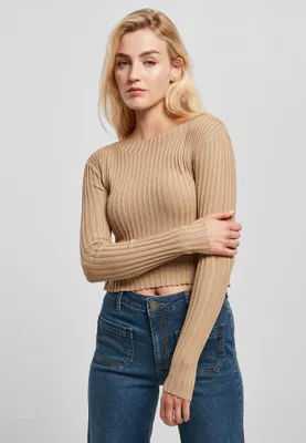Immagine prodotto di Urban Classics Donna Maglione a costine ritorto sul retro unionbeige - L