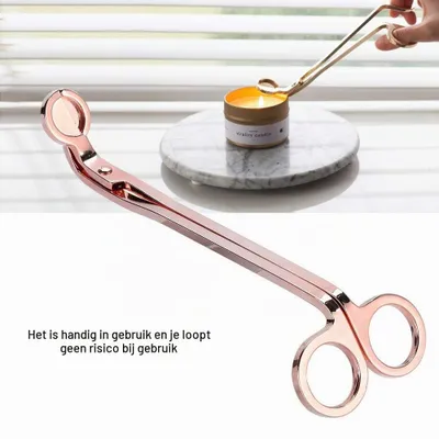 Kerzendocht-Trimmer, Dochtschere Edelstahl Roségold