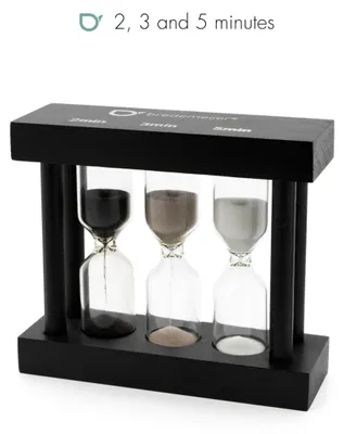 Imagen del producto de Bredemeijer, juego de tres temporizadores para té, color negro, con intervalos de 2/3/5 minutos. Código de producto: 195005