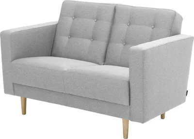 Produktbild von Max Winzer Sofa 2-Sitzer Jasmin - Flachgewebe hellgrau - Maße: 128 x 83 x 81 cm