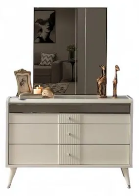 Produktbild von Schlafzimmer Weiß Kommode Luxus Holzmöbel Design Moderne Einrichtung Hochwertig