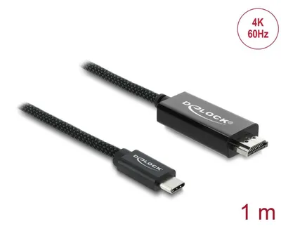 Zdjęcie produktu dla DeLOCK 81703, 1 m, USB Type-C, HDMI, Męska, Męska, Prosty