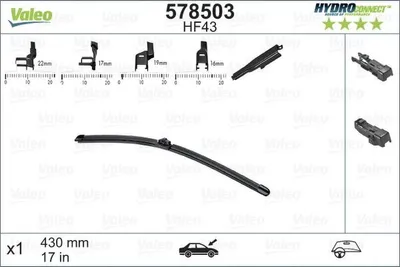 Immagine prodotto di HF43 430 mm Spazzola tergicristallo Valeo HydroConnect Multiconnection