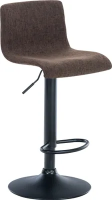 Produktbild von CLP Barhocker Hover mit Stoffbezug braun Material Gestell Metall matt schwarz