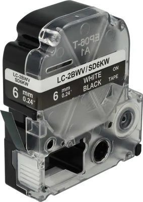 Produktbild von vhbw Schriftband-Kassette Ersatz für Epson LC-2BWV für Etiketten-Drucker 8m x 6mm Weiß auf Schwarz