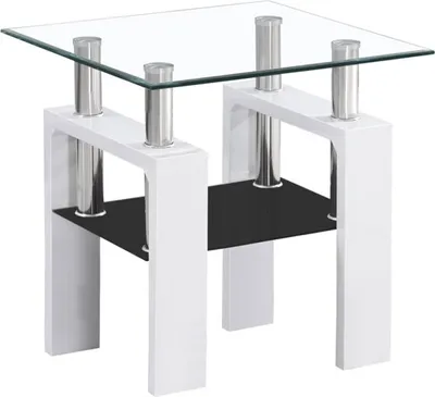Image de Table basse Lisa D 60 x 60 x 55 cm, laquée blanc