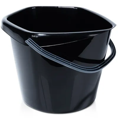 Immagine prodotto di Secchio di plastica nero da 14 l