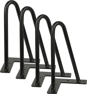 Produktbild von WYCTIN 4er Set Hairpin Legs Tischbeine aus Stahl 2 Streben 20cm