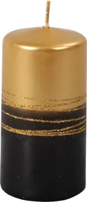 Zdjęcie produktu dla Nohel Świeca Ogrodowa LUMINA GOLD Cylindryczna metalicznie błyszcząca d6x13cm