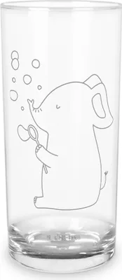 Produktbild von Mr. & Mrs. Panda Glas Elefant Seifenblasen 200 ml - Transparent - Geschenk, Lustige Sprüche, Longdrinkglas, Liebesspruch, Elefanten, Trinkglas, Liebe, Heimat, Wasserglas