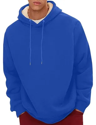 Produktbild von Elzusha – Herren Hoodie mit langem Ärmel, mit Sherpa-Beschichtung