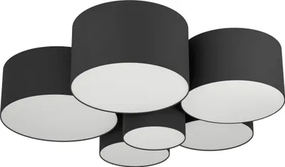 Image de Eglo 99509 PASTORE 2 E27 6-fois plafonnier Ø990mm blanc noir