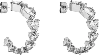 Produktbild von Purelei Evermore Creolen – Elegante Ohrhänger mit herzförmigen Zirkonia-Steinen